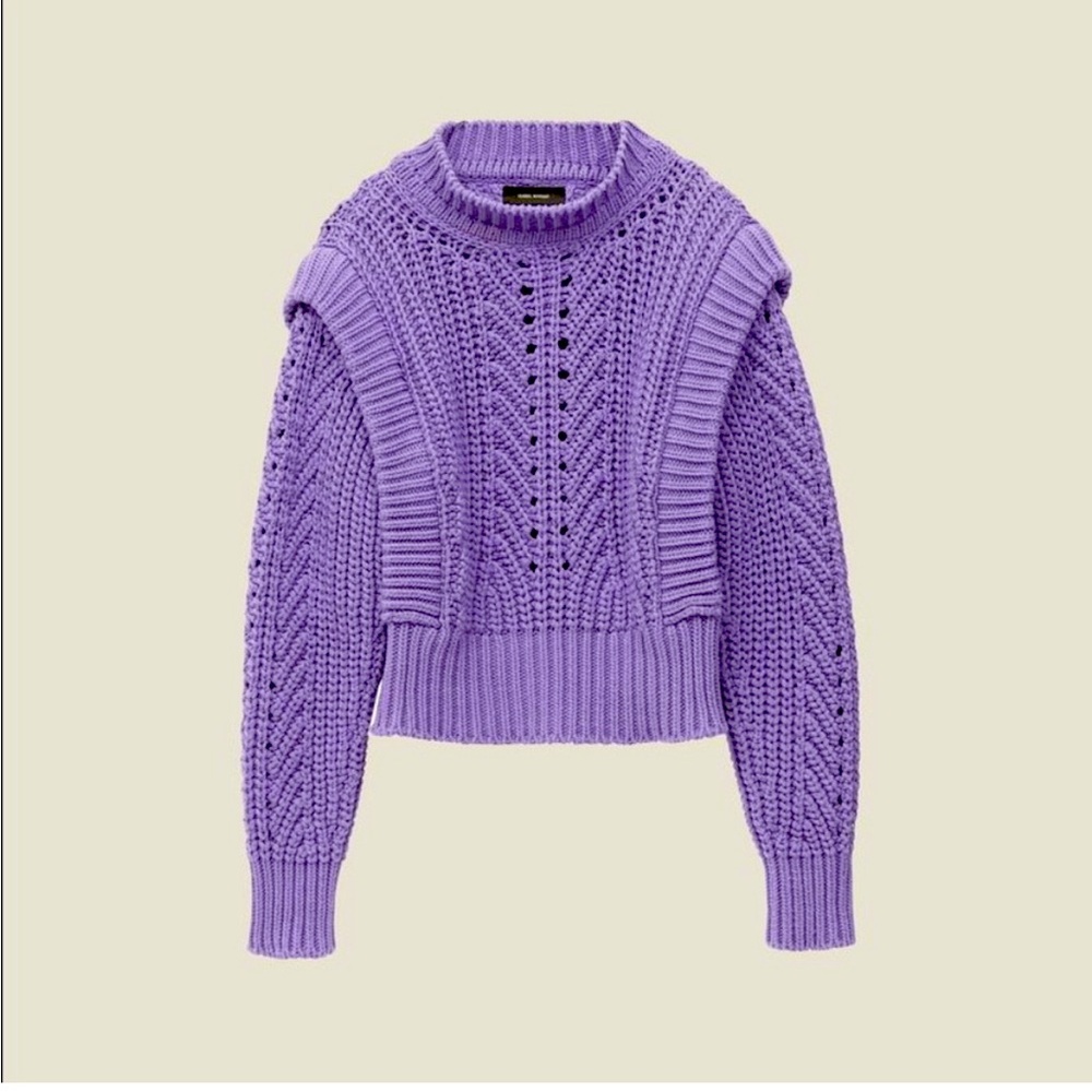 Isabel Marant cotton blend sweater ~ purple